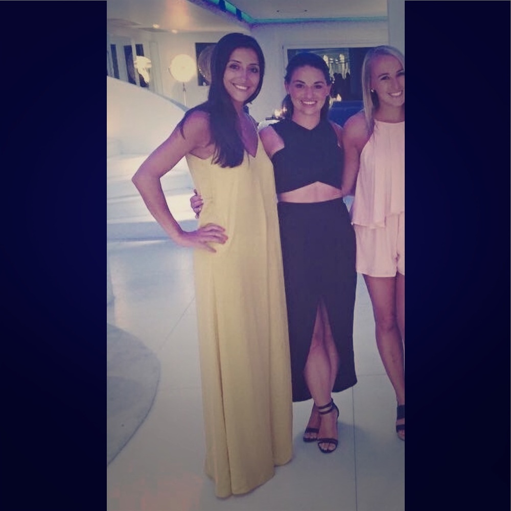 Gold silk jumpsuit